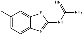 N-(6-甲基-1,3-苯并噻唑-2-基)胍 结构式