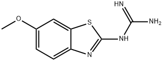 N-(6-甲氧基-1,3-苯并噻唑-2-基)胍 结构式