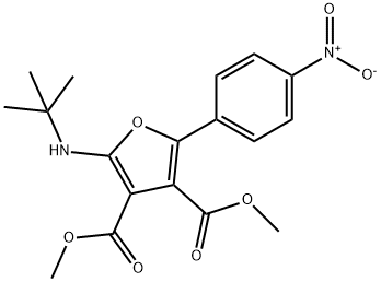 3,4-Furandicarboxylic  acid,  2-[(1,1-dimethylethyl)amino]-5-(4-nitrophenyl)-,  3,4-dimethyl  ester Struktur