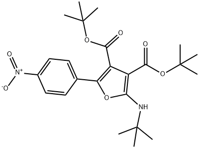 3,4-Furandicarboxylic  acid,  2-[(1,1-dimethylethyl)amino]-5-(4-nitrophenyl)-,  bis(1,1-dimethylethyl)  ester  (9CI),863311-19-7,结构式