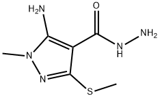 1H-Pyrazole-4-carboxylicacid,5-amino-1-methyl-3-(methylthio)-,hydrazide(9CI)|5-氨基-3-甲硫基-1-甲基-4-吡唑甲酰肼