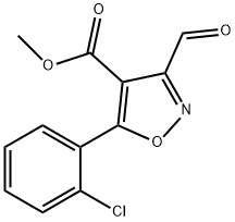 4-Isoxazolecarboxylicacid,5-(2-chlorophenyl)-3-formyl-,methylester(9CI) 化学構造式