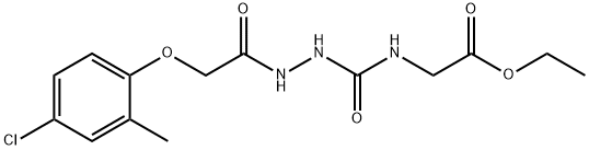 ethyl 2-[({2-[2-(4-chloro-2-methylphenoxy)acetyl]hydrazino}carbonyl)amino]acetate Structure