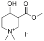 3-Carboxy-1,1-dimethyl-4-hydroxypiperidinium iodide methyl ester Structure