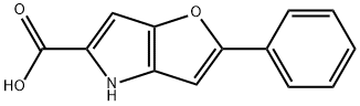 2-苯基-4H-呋喃并〔3,2-B]吡咯-5-羧酸, 86345-44-0, 结构式