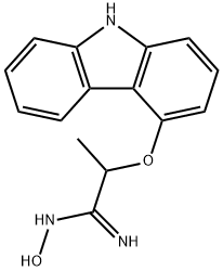 2-(9H-Carbazol-4-yloxy)-N-hydroxypropanimidamide 结构式