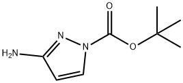 3-氨基吡唑-1-甲酸叔丁酯,863504-84-1,结构式