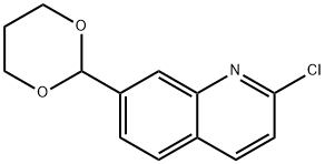 Quinoline, 2-chloro-7-(1,3-dioxan-2-yl)- (9CI) Struktur