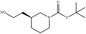 (S)-1-N-Boc-3-羟乙基哌啶 结构式