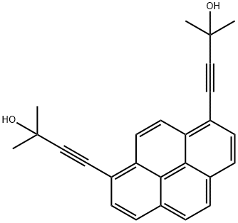 2,2'-(芘-1,8-二基双(乙炔-2,1-二基)双(丙-2-醇),863643-48-5,结构式
