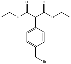 diethyl 2-[4-(broMoMethyl)phenyl]propane-1,3-dioate Struktur