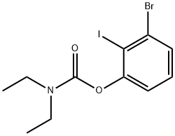 3-BROMO-2-IODOPHENYL N,N-DIETHYLCARBAMATE Struktur