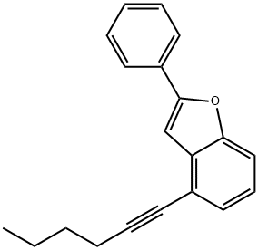 4-HEX-1-YNYL-2-PHENYLBENZOFURAN,863871-01-6,结构式