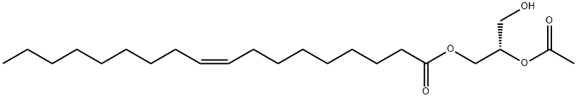 1-オレオイル-2-アセチル-SN-グリセリン 化学構造式
