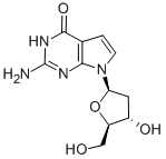 7-DEAZA-2'-DEOXYGUANOSINE 化学構造式