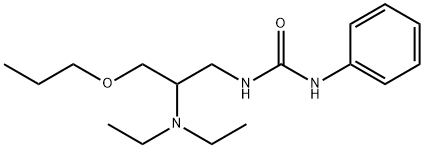 1-(2-diethylamino-3-propoxy-propyl)-3-phenyl-urea Struktur