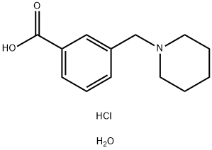 3-(PIPERIDIN-1-YLMETHYL)BENZOIC ACID HYDROCHLORIDE HEMIHYDRATE Structure
