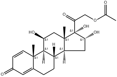 16alpha-羟基泼尼松龙醋酸酯, 86401-80-1, 结构式