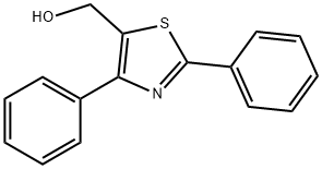 (2,4-ジフェニル-1,3-チアゾール-5-イル)メタノール 化学構造式