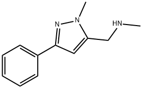 N-METHYL-N-[(1-METHYL-3-PHENYL-1H-PYRAZOL-5-YL)METHYL]AMINE 化学構造式