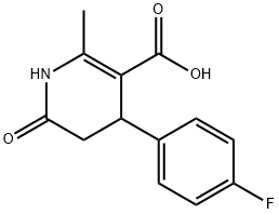 1,4,5,6-Tetrahydro-2-methyl-6-oxo-4-[4-(fluoro)phenyl]-3-pyridinecarboxylic acid,864082-26-8,结构式