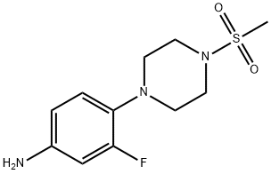 3-fluoro-4-[4-(methylsulfonyl)piperazino]aniline Structure