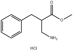 (RS)-2-(氨甲基)-3-苯基丙酸甲酯 盐酸盐 结构式