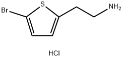 2-(5-溴-2-噻吩)乙胺盐酸盐, 86423-47-4, 结构式