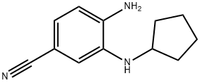 Benzonitrile, 4-amino-3-(cyclopentylamino)- (9CI) 结构式