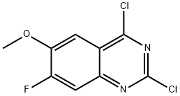 2,4-Dichloro-7-fluoro-6-Methoxy-quinazoline 结构式