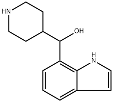 1H-Indole-7-Methanol,a-4-piperidinyl- Structure