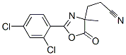 4-Oxazolepropanenitrile,  2-(2,4-dichlorophenyl)-4,5-dihydro-4-methyl-5-oxo-,86435-53-2,结构式