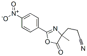 4-Oxazolepropanenitrile,  4,5-dihydro-4-methyl-2-(4-nitrophenyl)-5-oxo- 结构式