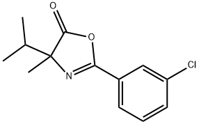 5(4H)-Oxazolone,  2-(3-chlorophenyl)-4-methyl-4-(1-methylethyl)-,864376-56-7,结构式