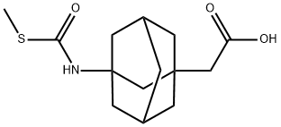 2-[3-(甲基硫基羰基氨基)-1-金刚烷基]乙酸 结构式