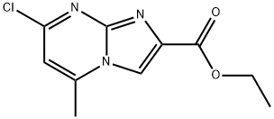 7-Chloro-5-Methyl-iMidazo[1,2-a]pyriMidine-2-carboxylic acid ethyl ester,864438-72-2,结构式