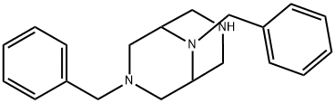 3,7,9-トリアザビシクロ[3.3.1]ノナン, 3,9-ビス(フェニルメチル)- 化学構造式