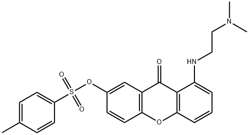 2-(TOLUENE-4-SULFONYLOXY)-8-(2-DIMETHYLAMINO-ETHYLAMINO)-XANTHEN-9-ONE Structure