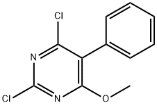 2,4-DICHLORO-6-METHOXY-5-PHENYL-PYRIMIDINE 结构式