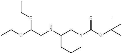 3-(2,2-DIETHOXY-ETHYLAMINO)-PIPERIDINE-1-CARBOXYLIC ACID TERT-BUTYL ESTER,864684-93-5,结构式