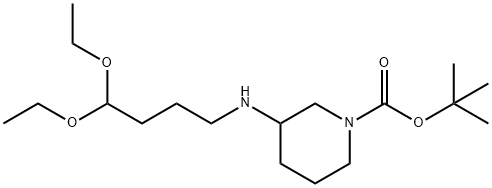 3-(4,4-DIETHOXY-BUTYLAMINO)-PIPERIDINE-1-CARBOXYLIC ACID TERT-BUTYL ESTER,864684-94-6,结构式