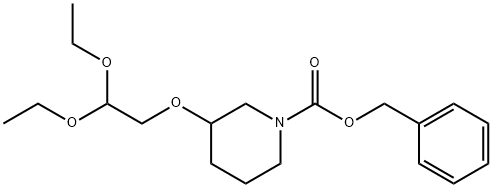 3-(2,2-DIETHOXY-ETHOXY)-PIPERIDINE-1-CARBOXYLIC ACID BENZYL ESTER Structure