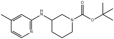 3-[(4-甲基-2-吡啶基)氨基]-1-哌啶甲酸叔丁酯, 864685-00-7, 结构式