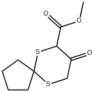 8-OXO-6,10-DITHIA-SPIRO[4.5]DECANE-7-CARBOXYLIC ACID METHYL ESTER 化学構造式