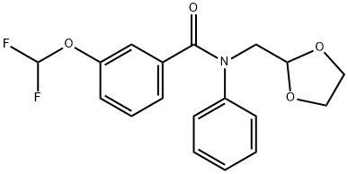 N-((1,3-DIOXOLAN-2-YL)METHYL)-3-(DIFLUOROMETHOXY)-N-PHENYLBENZAMIDE 化学構造式