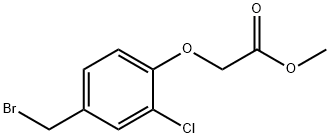METHYL 2-(4-(BROMOMETHYL)-2-CHLOROPHENOXY)ACETATE 化学構造式