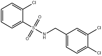 2-CHLORO-N-(3,4-DICHLORO-BENZYL)-BENZENESULFONAMIDE Struktur