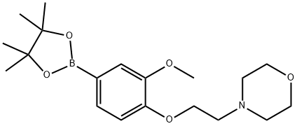 4-(2-[2-METHOXY-4-(4,4,5,5-TETRAMETHYL-[1,3,2]DIOXABOROLAN-2-YL)-PHENOXY]-ETHYL)-MORPHOLINE Structure