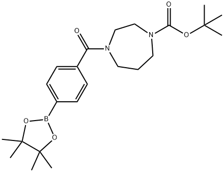 4-[4-(4,4,5,5-TETRAMETHYL-[1,3,2]DIOXABOROLAN-2-YL)-BENZOYL]-[1,4]DIAZEPANE-1-CARBOXYLIC ACID TERT-BUTYL ESTER Struktur