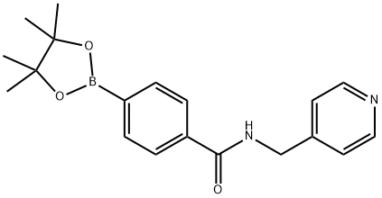 N-PYRIDIN-4-YLMETHYL-4-(4,4,5,5-TETRAMETHYL-[1,3,2]DIOXABOROLAN-2-YL)-BENZAMIDE Struktur